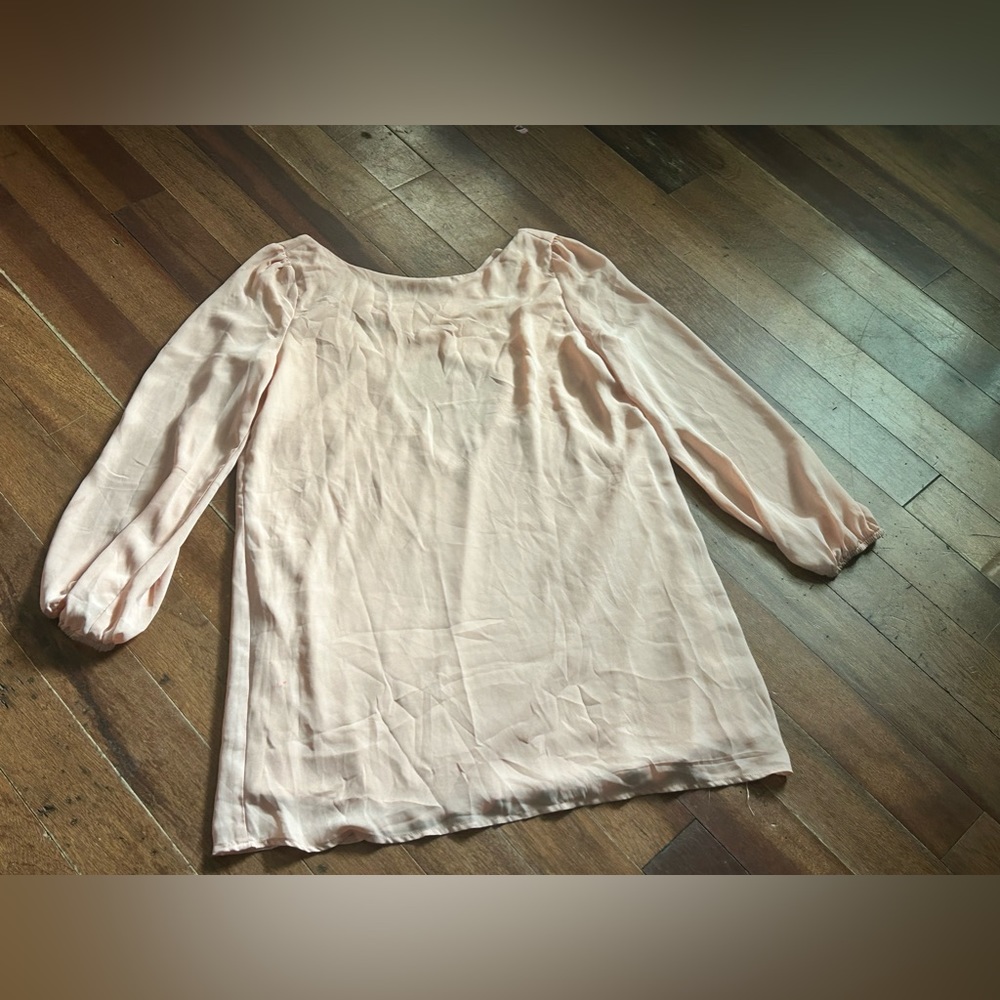 tobi blouse size L with opening at the back silk enzyme cotton lining below